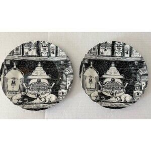 2 ROYAL WESSEX Apothecary Salad Plates Dessert Halloween England Spider Webs 8”